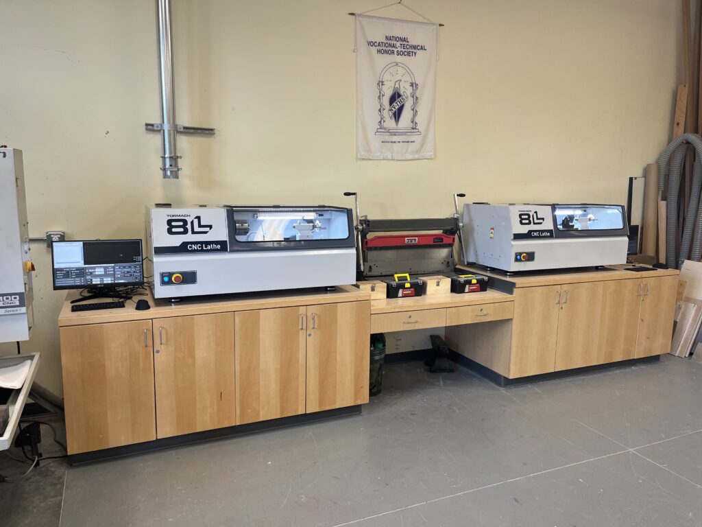 Tormach CNC lathes at the Morgan School.
