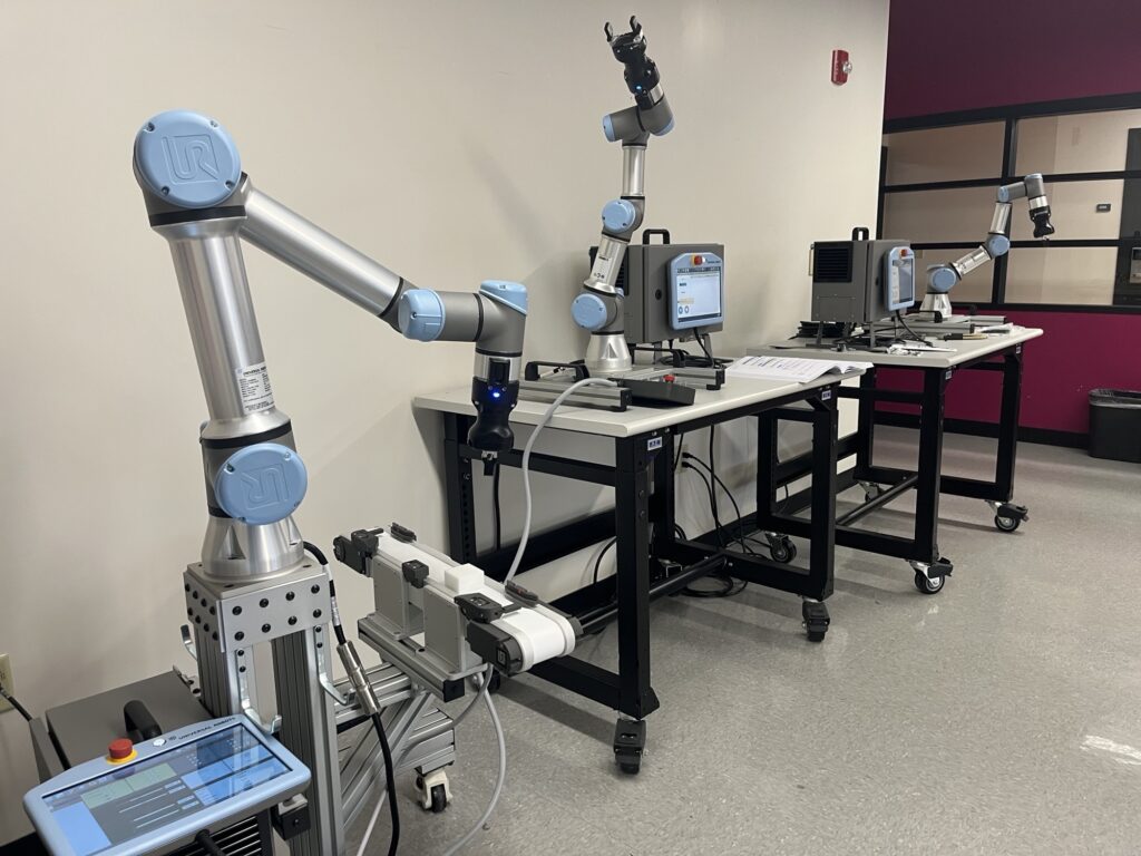 UR5e and UR3e Robots at Fitchburg State University.