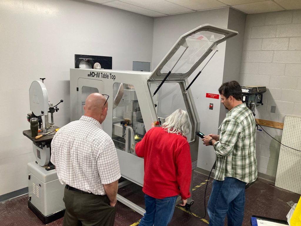 Instructors at Fitchburg High School with a Techno Tabletop CNC Plasma Cutter