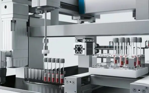 Laboratory Automation equipment dispensing liquid