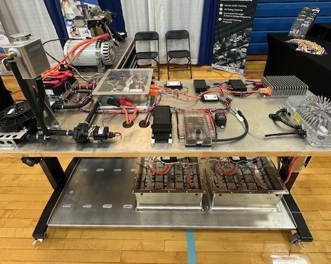 Legacy EV training system on display at a conference.