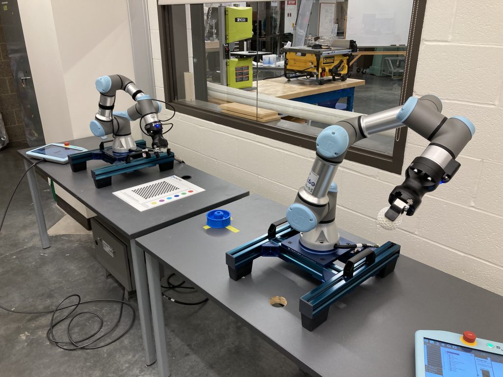 Universal Robots on a table at Essex North Shore
