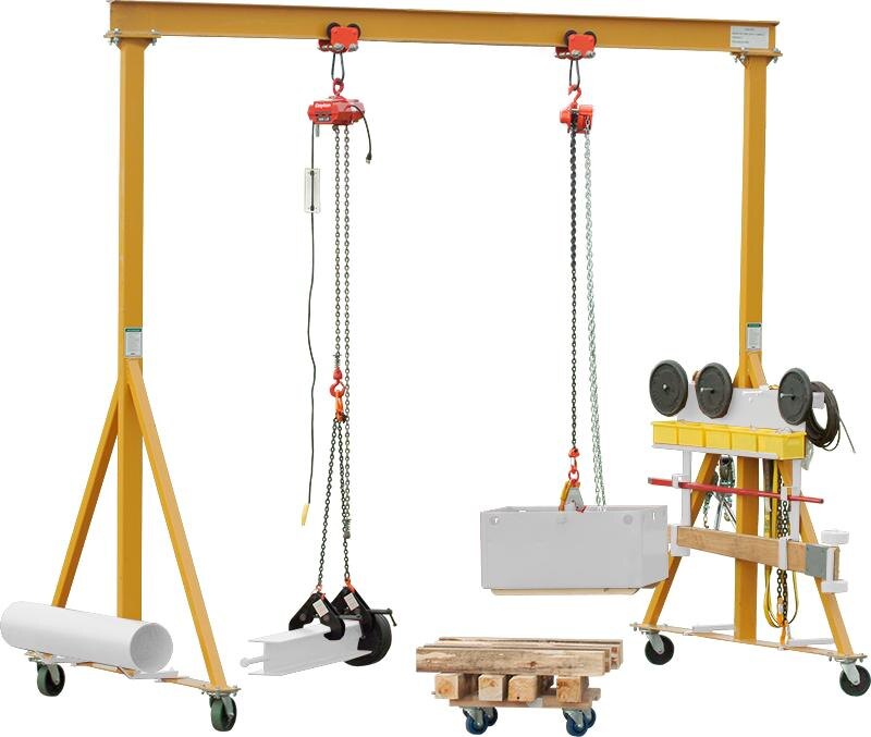 The adjustable-height rigging learning system from Festo Didactic.