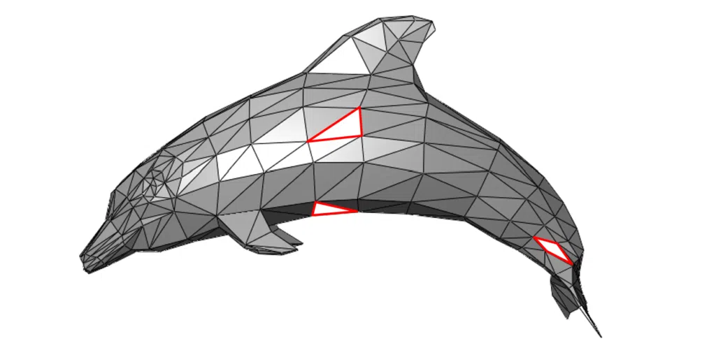 mesh object example in a dolphin shape